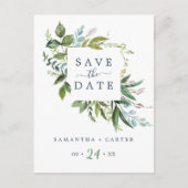 Summer Greenery Save the Date Briefkaart (Voorkant)