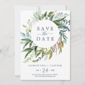 Summer Greenery Save the Date Kaart (Voorkant)