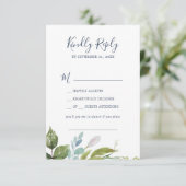 Summer Greenery Song Request RSVP Card (Staand voorkant)