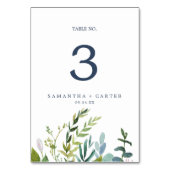 Summer Greenery Table Number Kaart (Achterkant)