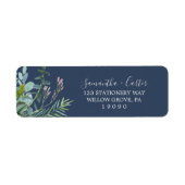 Summer Greenery | Terugzendadres marine Etiket (Voorkant)