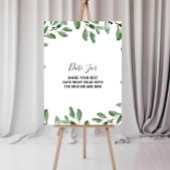 Summer Greenery Tropical Eucalyptus Date Jar Sign Poster