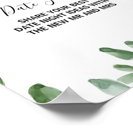 Summer Greenery Tropical Eucalyptus Date Jar Sign Poster (Hoek)