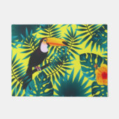 Summer Greenery Tropical Toucan Jungle Foliage Deurmat (Voorkant)