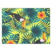 Summer Greenery Tropical Toucan Jungle Foliage Tafelkleed (Voorkant (Horizontaal))