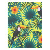 Summer Greenery Tropical Toucan Jungle Foliage Tafelkleed (Voorkant)