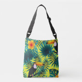 Summer Greenery Tropical Toucan Oerwoud Foliage Crossbody Tas (Voorkant)