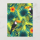 Summer Greenery Tropical Toucan Oerwoud Foliage Feestdagenkaart (Voorkant)