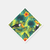 Summer Greenery Tropical Toucan Oerwoud Foliage Servet (Hoek)