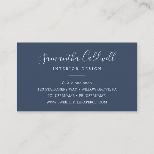 Summer Greenery Visitekaartje (Achterkant)