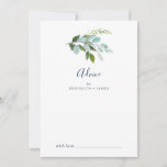 Summer Greenery Wedding Advieskaart<br><div class="desc">Deze zomer is de groene trouwadvieskaart perfect voor een elegante midzomerbruiloft en kan voor elke gebeurtenis worden gebruikt. Het botanische ontwerp is voorzien van een spoeling van geschilde waterverf eucalyptus, groen en groene bladeren met subtiele sprietjes van zwarte roze bloesems. Deze advieskaarten kunnen worden gebruikt als alternatief voor een huwelijksreceptie,...</div>