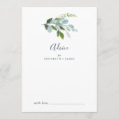 Summer Greenery Wedding Advieskaart (Voorkant)