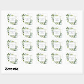 Summer Greenery Wedding Envelope Seals Vierkante Sticker (Vel)