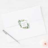 Summer Greenery Wedding Envelope Seals Vierkante Sticker (Envelop)