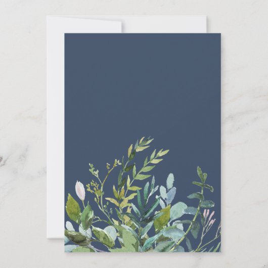 Summer Greenery Wedding Kaart (Achterkant)