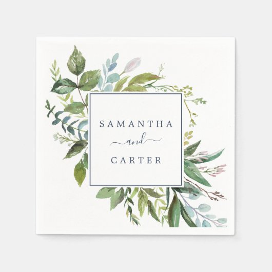 Summer Greenery Wedding Servet (Voorkant)