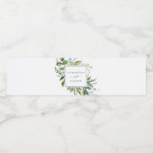 Summer Greenery Wedding Waterfles Etiket (Enkel label)