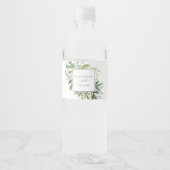 Summer Greenery Wedding Waterfles Etiket (Voorkant)