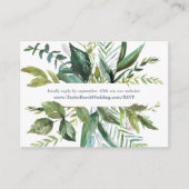 Summer Greenery Wedding Website RSVP Informatiekaartje (Voorkant)