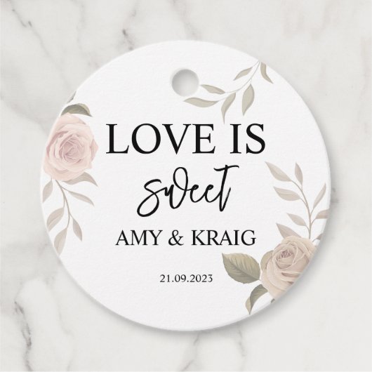 Summer Greenery Wedding Welcome Gift Bedankjes Labels (Voorkant)