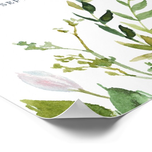 Summer Greenery Welcome Wedding Poster (Hoek)