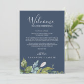 Summer Greenery | Welkomstbrief marine & reisroute (Staand voorkant)