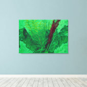 Summer Greenery Wildbloemen Floral Art Painting Po Canvas Afdruk (Insitu (Houten vloer))