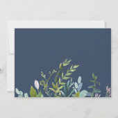 Summer Greenery Wreath Photo Save the Date Kaart (Achterkant)