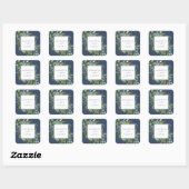 Summer Greenery | Zeeslagzegel voor marineverbindi Vierkante Sticker (Vel)
