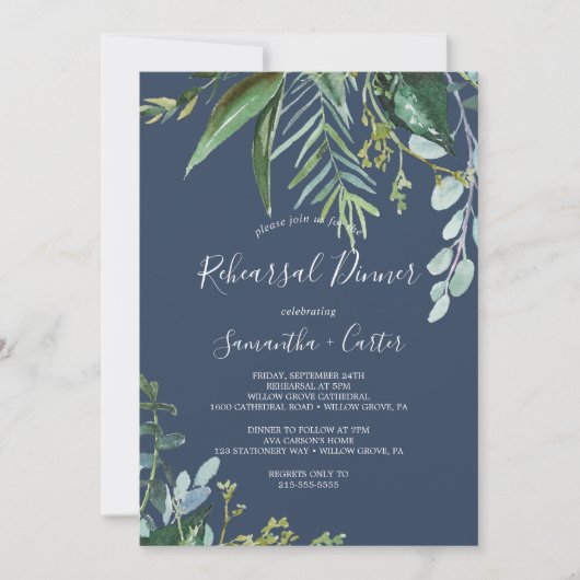 Summer Greenery | Zeevarendrierepetitie Kaart (Voorkant)