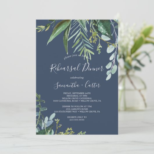 Summer Greenery | Zeevarendrierepetitie Kaart (Staand voorkant)