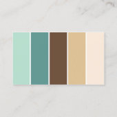 Summer Greens and Browns Color Blocks Visitekaartje (Achterkant)