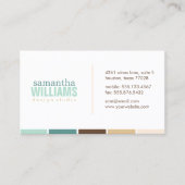 Summer Greens and Browns Color Blocks Visitekaartje (Voorkant)