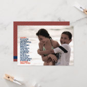 Summer Greetings Adjectives Flat Kaart (Voorkant / Achterkant in situ)