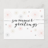 Summer Greetings Fireworks Briefkaart (Voorkant)