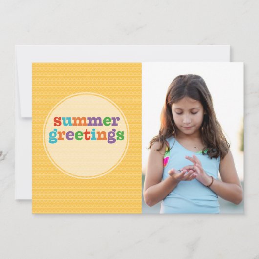 Summer Greetings Sunshine Flat Kaart (Voorkant)