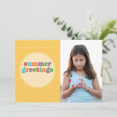 Summer Greetings Sunshine Flat Kaart (Staand voorkant)