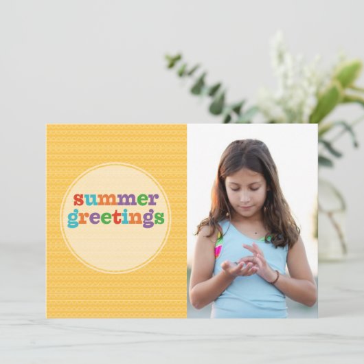 Summer Greetings Sunshine Flat Kaart (Staand voorkant)