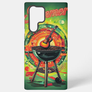 Summer Grill Gitaar Retro Art Design Samsung Galaxy Hoesje