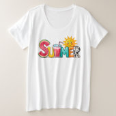 Summer  grote maat t-shirt (Design voorkant)