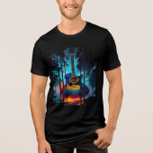 Summer Guitar Guitarist Shirt, Beachy Vibes Sunny  Tri-Blend Shirt (Voorkant)