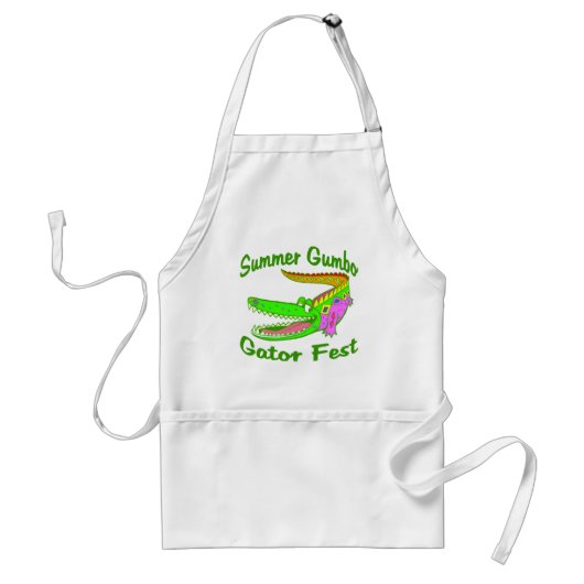Summer Gumbo Gator Fest Standaard Schort (Voorkant)