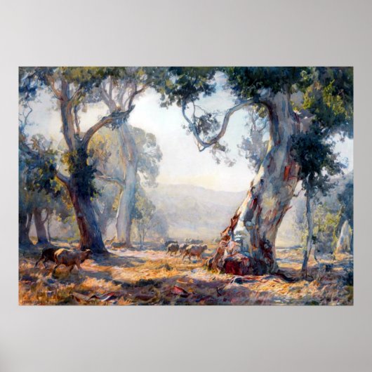 Summer Hans Heysen 1909 Australian Art Poster (Voorkant)