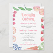 Summer Harvest Farmers Market Meisje Baby shower Kaart (Voorkant)