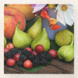 Summer Harvest Fruit Figs Onderzetter Glazen Onderzetter