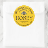 Summer Harvest Honey Label Geel Fancy Honingbij (Tas)