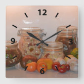 Summer Harvest Two Vierkante Klok (Voorkant)