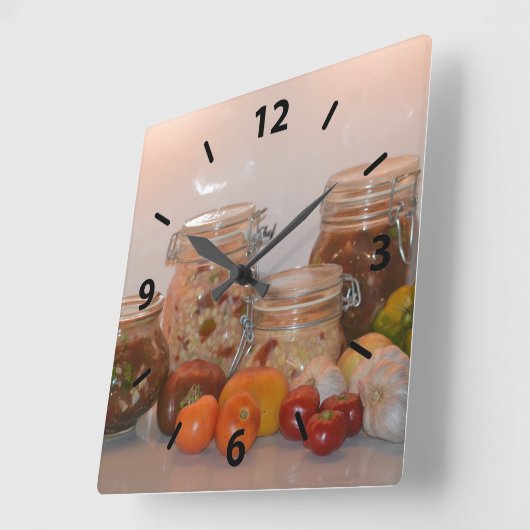 Summer Harvest Two Vierkante Klok (Hoek)