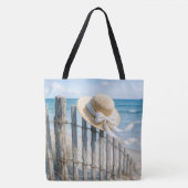 Summer Hat On a Fence Post Tote Bag (Voorkant)