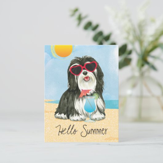 Summer Havanese Briefkaart (Staand voorkant)